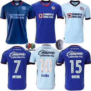 2023 2024 Cruz Azul 축구 유니폼 CDSYC 멕시코 리그 Vieira Lira Rodriguez 홈 어웨이 세 번째 축구 셔츠 Liga MX Camisetas de Futbol Kit Jersey