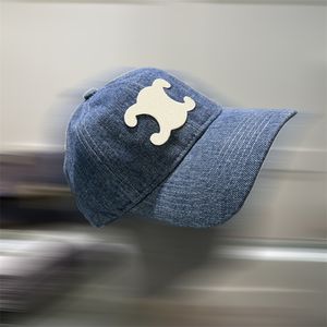 Broderi boll kepsdesigner hatt män kvinnor triomphe baseball caps bomullsbrev sportar motorhuven retro unisex löpning mössor solskade denim hatt