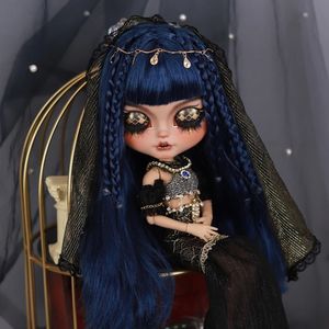 ICY DBS Blyth 16 кукла ручная роспись макияж милый набор загорелая кожа матовое лицо глаза для сна длинные ресницы bjd Full SD 240111