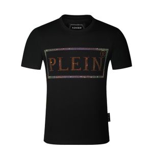 Plein björn t shirt mens designer tshirts märke kläds strass pp skallar män t-shirt rund hals ss skalle hip hop tshirt topp tees 16849