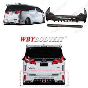 2018-2023y Toyota Alphard 업그레이드 Rowen Body Kit 이름 전면 두려움 범퍼 외부 액세서리 스포일러 윙 펜더 엔진 보닛 그릴이있는 리어 스포일러 사이드 스커트
