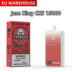 Elektronische Zigarette JAM KING CKS energon 15000 vape abschaltbar 24 ml USB-C-Aufladung E Liquid Power Screen Display Mesh Coil im Vergleich zu Tornado Vape Puff 12000 15000
