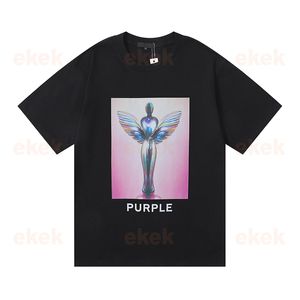 Purple Brand Summer Mens T Shirt Designer Mönster Letter Tryckt T-shirt Fashion Brand Womens Loose T-Shirt Luxury Par Street Hip Hop Kort ärm T-shirt 1655