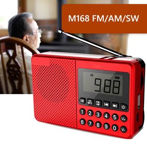 Radio Mini Portable Radio FM/AM/SW Handheld Full Band MP3 Radio Speaker 2.1 Channel LED Digital Display Support USB Stick/TF Card