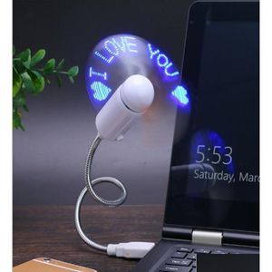 Usb Gadgets Flexible Led Flash Fan With Real Time Temperature Display Soft Blades High Quality2736526 Drop Delivery Computers Networ Dh7Gt