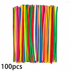 Party Decoration 100pcs Long Balloon Ceremony Decorations Emulsion Mixed Colors Unblown Length 26cm Latex Traditional Modelling