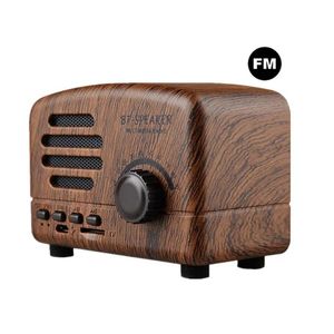 Högtalare Retro högtalare FM Radio Wireless Portable Mini Super Bass Music Houdspeakers 2 Channel For Computer Phone Support TF