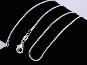 Jewelry Other Accessories 1MM 1624 inches 925 Sterling Silver Snake Chain Necklace Fashion Snake Necklaces2973539