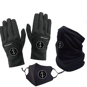 Herren-Winter-Fahrradhandschuhe, Damen-Radsport-Sportanzug, warme Outdoor-Handschuhe, Designer-Mehrzweck-Schal, schwarz, 3D-Maske, modischer, rutschfester Handschuh