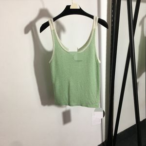 100086 2024 Pista Primavera Estate Marca stesso stile maglione di alta qualità bianco senza maniche girocollo abbigliamento da donna di alta qualità delle donne 20230289