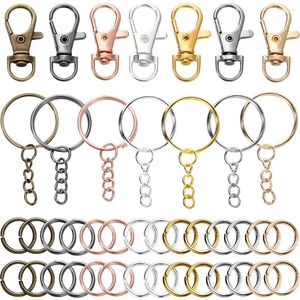 Keychains 70Pcs/Set Swivel Snap Hook And Key Rings With Chain Jump Connectors For DIY Keychain Lanyard Jewelry Making Supplies