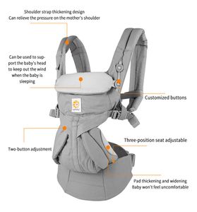 EGOBABY OMNI 360 Baby Sling Multifunktion BORTABLE Babyer Baby Spädbarn Nyfödd Bekväm bärare Sling Ryggsäck Kidvagn Y2242111