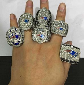 2001 2003 2004 2014 2017 2018 Massachusetts Foxborough Football Championship Ring for Fans Gifts 6pcs Set Man Ring3252804 3FHL