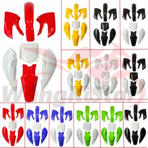 KLX 110 دراجة نارية Full Kits Basy Body Cover Cover Fenders Mudguard for KLX110 KX65 لـ Suzuki DRZ110 RM65 Motorcross Scooter Buggy Go Kart Quad Pro Dirt Pike