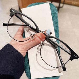 Sunglasses Frames Vintage Retro Style Men's Glasses Semi-rimless Blue Light Blocking Frame Eyeglasses For Men High Quality Computer Glass