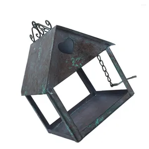 Other Bird Supplies 1Pc Iron Feeder Unique Park Hanging Ornament Simple Food Container