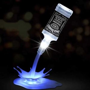 Nocne światła Nowość LED Nocne światło Pour Wine 3D Nightlights USB Touch Switch Fantasy Wine Bottle Dekoracja światła bar lampa impreza lampa deco yq240112