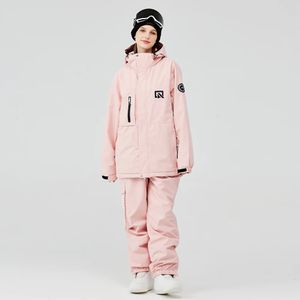 Arctic Queen Ski Wear Mulheres Homem Ski Wear Engrossado Calor e Equipamento de Esqui À Prova D 'Água Terno De Esqui Mulheres Jaqueta De Esqui E Calça Conjunto 240111