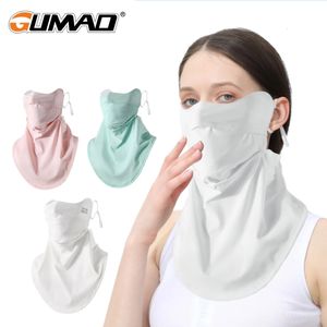 Sol Protection Scarf Neck Eye Face Mask Cover Sunshade Outdoor Running Riding Cycling Ice Cool Bandana Summer Women 240112