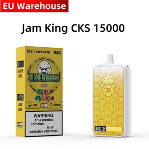 Electronic cigarette PUFF 15000 Jam King CKS ENERGON 15K 24ml E-Liquid Disposable E Cigarette LED Screen Display USB-C juice flavor vs puff 9k tornado vape 12000