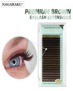 Falska ögonfransar bruna individuella ögonfransförlängning makeup mix 715mm 20 linjer högkvalitativ mjuk naturlig syntetisk mink falska fransar1383643