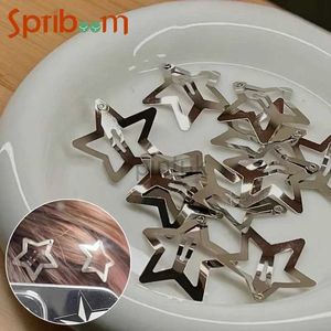 Hair Clips Barrettes Y2K Star Hairclip Women Silver Color Cute BB Clips Girls Barrettes Simple Metal Snap Clip Hair Jewelry Accessories New Headdress zln240115