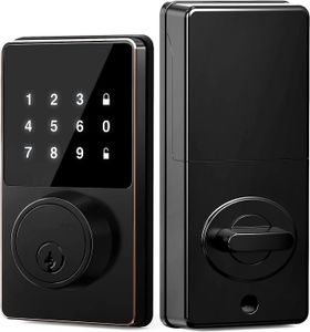SMART LOCK med lösenord Keyless Entry Door Pekskärm Knappsatser Lätt att installera applåsning 50 Användarkoder 240111