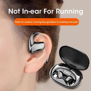 Headphones Upgrades Air conduction Bluetooth Earphones Ear Hooks Sport Waterproof Wireless Earbuds Led Display HiFi Stereo Headsets