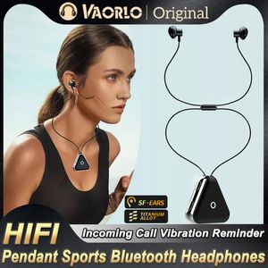 Cuffie Nuove cuffie con ciondolo Bluetooth 5.3 Chiamata in arrivo Promemoria vibrazione Cuffie HIFI Stereo Collo allacciato Sport Auricolare magnetico