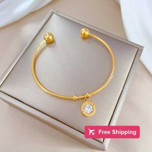 Bangle Titanium Steel Bracelet designer para mulheres Jóias de luxo INS vento luxo pulseira de titânio minimalista crossborder Fritillaria 20 estilo pulseira aniversário