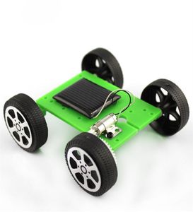 Whole MINIFRUT Green 1pcs Mini Solar Powered Toy DIY Car Kit Children Educational Gadget Hobby Funny250s4955435