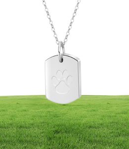 Hundkremationsmycken för aska rostfritt stål Pet Paw Pendant Keepakes Holder Ashes For Pet Human Memorial Funeral Urn Necklace For Men Women5415892