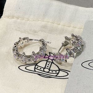 Vivianely Westwoodly Earrings West Queen Mother Warwick Multi Saturn Earrings Ring Earrings 간단한 개인화