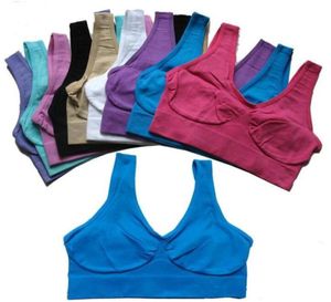 Sutiãs íntimos Ahh Sports Yoga Workout Fitness Vest Sleep Push Up Bra Body Shape Seamless Elastic Crop Tops Moda Sexy Mulheres Unde6241952
