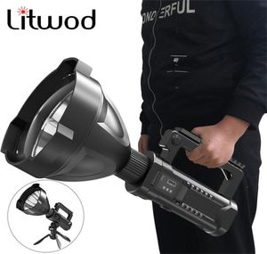 Z20 XHP702 슈퍼 브라이트 LED 충전식 Big Head Searchlight Handheld Flashlight Work Light Spotlight Plustling 40W Torch Lanter7928965