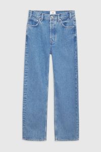 Tasarımcı Pantolon AB Annes Bing Womens Hugh Jeans Kadınlar Yıkanmış Mavi Yüksek Bel Gidişli Bacaklı Pantolon Markası Üst düzey Jean 163