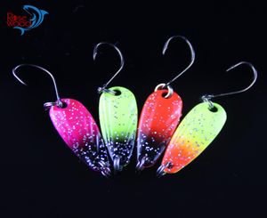 Gül ağacı birinci sınıf 20pcs 3g spinner metal balıkçılık cazibesi balıkçılık kaşık mücadele paillette payetler kaşık lures karışımı renk 7182216