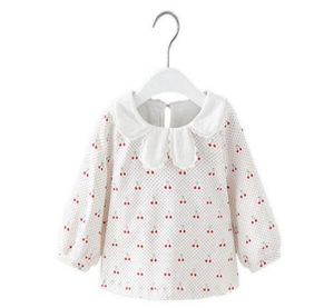 2019 In the fall fashion children The girl cherry pattern Long sleeve Tshirt6055681