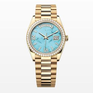 Diamond Men Watch Women Watch automatische mechanische Bewegung 41 mm Edelstahl Präsident Classic Watch Freizeit Designer Watch Gold Uhr Montre de Luxe