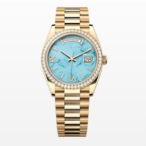 Diamond Men Watch Women Women Assista Movimento Mecânico Automático 41mm Aço inoxidável Presidente clássico Relógio Designer de lazer Assista Gold Watch Montre de Luxe