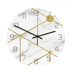 Настенные часы, 1 шт., скандинавские мраморные часы, современный минималистский стиль для спальни, индивидуальные творческие модные часы для гостиной