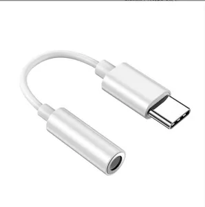Typ-C till 3,5 mm hörluraradapter för iPhone 15 15Plus 15Pro Max Accessories USB Typ C Audio Aux Connector Adapters Kabelkonverterare med detaljhandelspaket