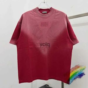 メンズTシャツ洗浄されたビンテージTシャツの男性女性は、ラフな刺繍施設で染まったトップティーを着用しています。