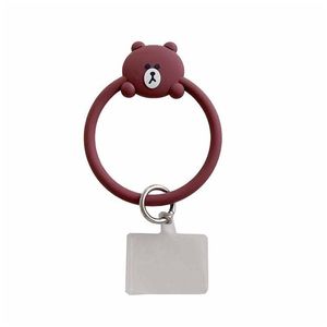 Other Cell Phone Accessories Cute Bear Sil Sling Ring For Lg Nokia Buckle Pendant Mobile Anti-Loss Rings Drop Delivery Phones Dhwjs