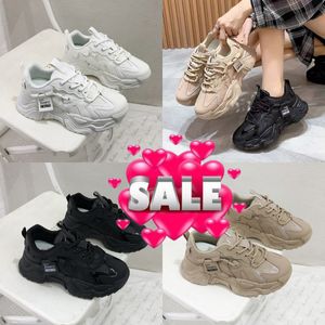 Women Chunky Sneakers Korean Style Spring Autumn Breathable Lace Up Dad Shoes Round Head Wedges casual shoes sale