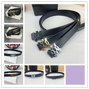 2023 med Box Mens Designer Belt för män Luxury Am Amiris Fashion Busin Belts Womens Ceinture Black Metal Buckle Midjeband Cintura Stor gåva