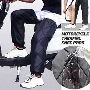 Dragkedja Vinter ridande knä förtjockad varm utomhus vandring vindtät leggings ben täcker skoter motorcykel knä kuddar unisex 240112