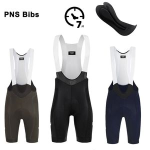 Pantaloncini con bretelle da ciclismo PNS da uomo Pantaloncini con bretelle estivi da mountain bike 6H imbottiti traspiranti Quick Dry MTB Pantaloni da corsa per bicicletta da strada Nero240111