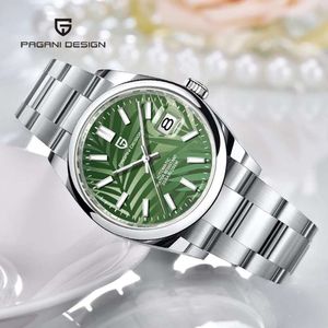 Dial Dial Men S W pełni automatyczny zegarek mechaniczny Modna działalność Wodoodporna kalendarz Luminous Stael Band Men Watch