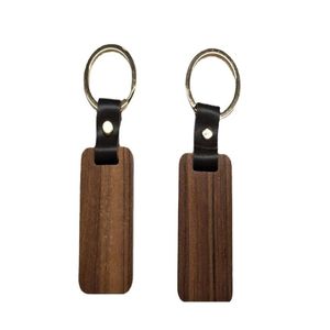 Andra mobiltelefontillbehör Anpassade logotyp Graverade namn Kampanj Souvenir Craft Blank Key Chain House Ring Wood Keychain B1 DHTV2